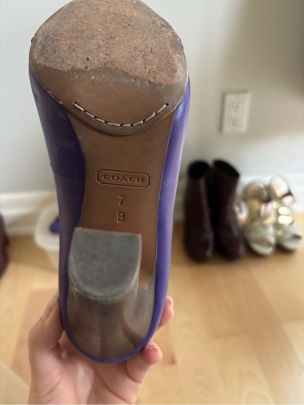 Coach purple Chain-Accent Pumps - Picture 4 of 4